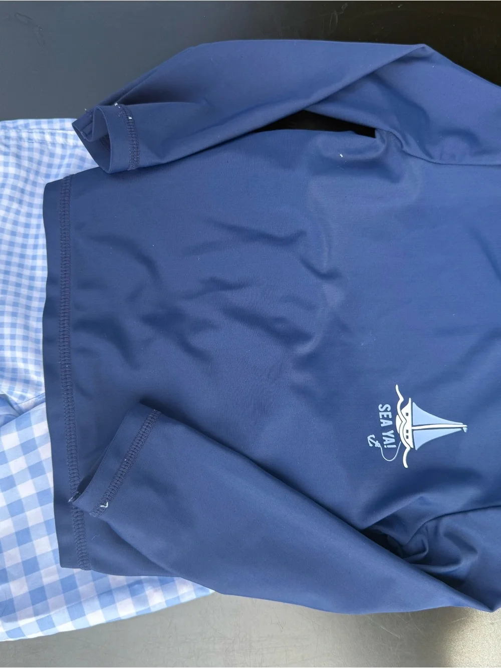 Carter's Coral Long-Sleeve Rashguard with Navy Octopus Swim Shorts
